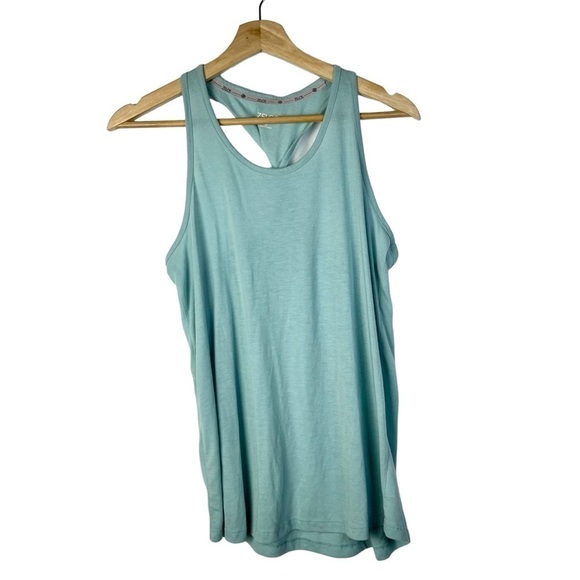 Zelos Light Aqua Blue Twist Racerback Athletic Tank Top S - Picture 1 of 4